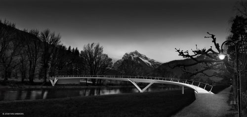 render 3d concorso ingegneria passerella fiume linth