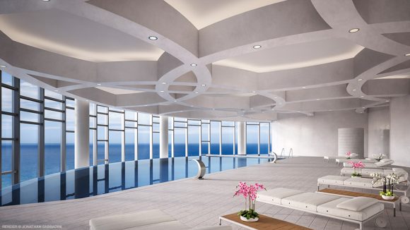 render concept piscina centro benessere spa Baku