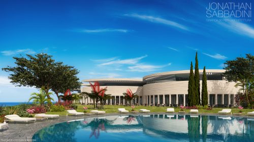 Hotel di Lusso in Marbella- piscina - concept render - Jonathan Sabbadini