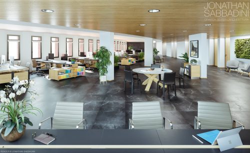 immagine 3D ufficio di prestigio Bellinzona