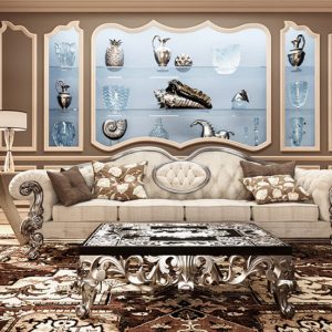 interior design render per salotto a Jeddah