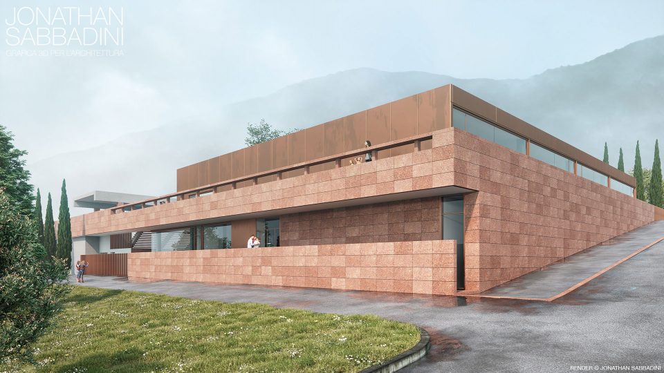 render per la presentazione di concept - progetto Ivano Gianola Mendrisio