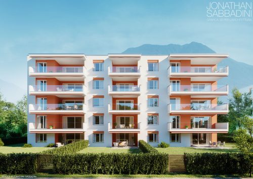 immagine 3D condominio Bellinzona